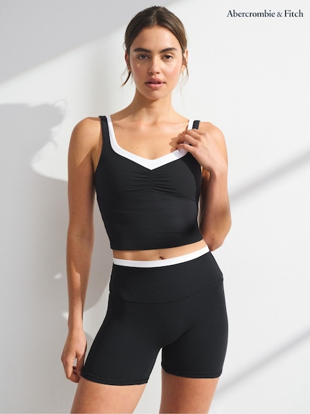 Black - Abercrombie & Fitch Studioflex Double Layered Tank Top