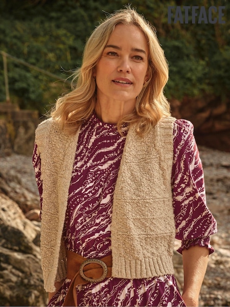 FatFace Talia Natural Pattern Waistcoat (E50131) | £30