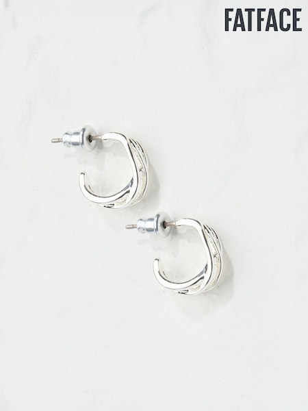 FatFace Silver Tone Mutli Strand Hoop Earrings (E50291) | £10.50