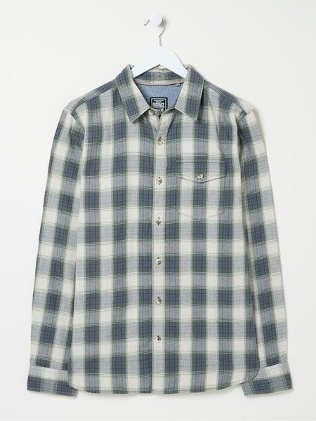 FatFace Murton Green Long Sleeve Check Shirt (E50632) | £30