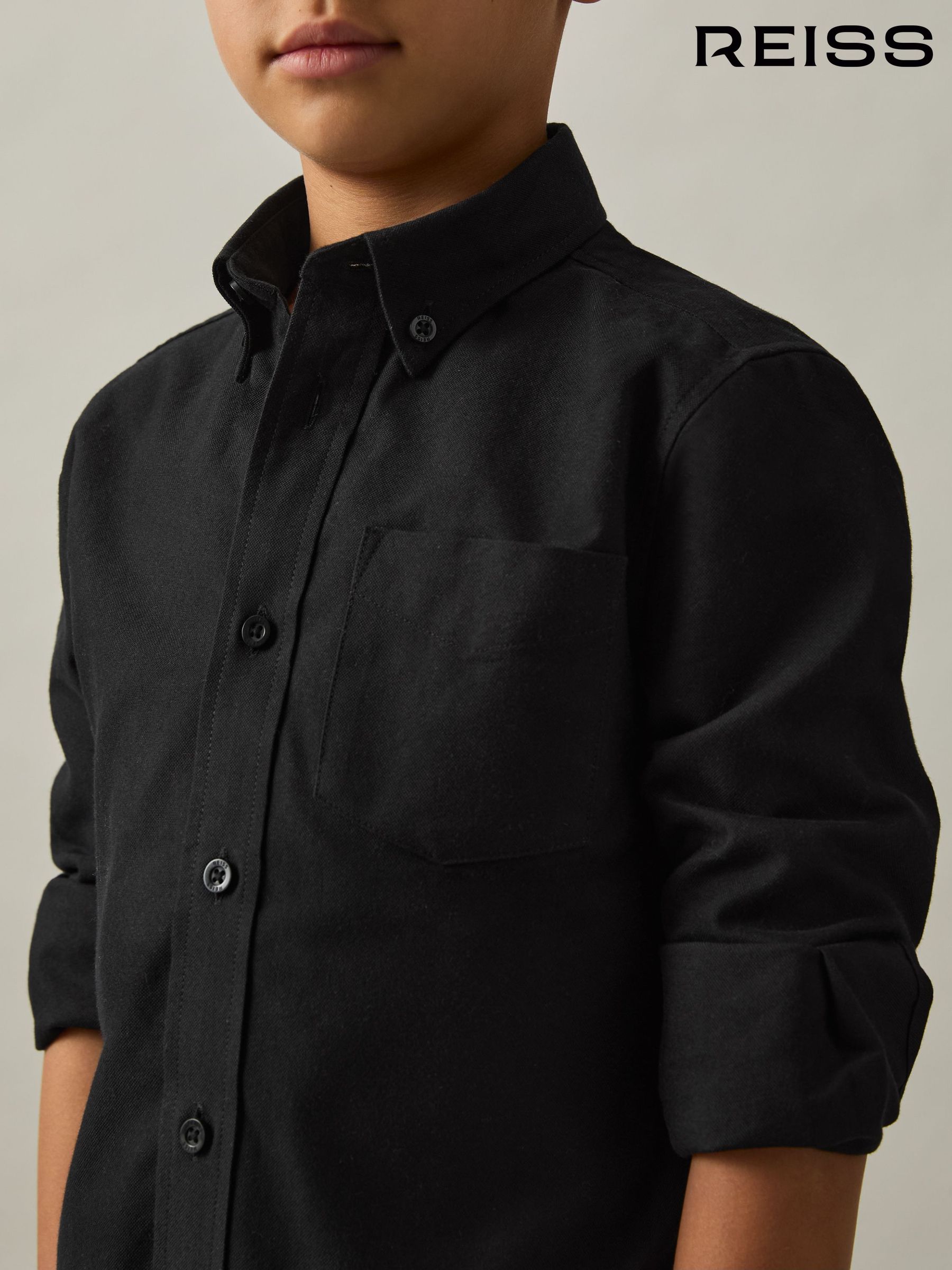 Boys black shirt discount