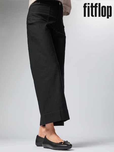 FitFlop Delicato Bow Soft Leather Ballet Flats (E50771) | £80