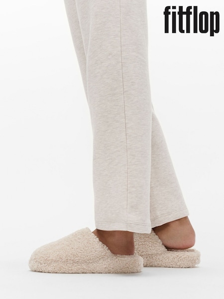 Fitflop IQushion D-Luxe Padded Teddy Mule Slippers (E50777) | £75