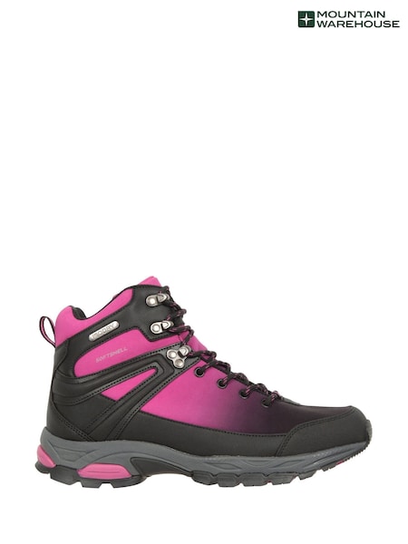 Mountain Warehouse Pink Womens Shadow Waterproof Breathable Softshell Walking Boots (E50936) | £69