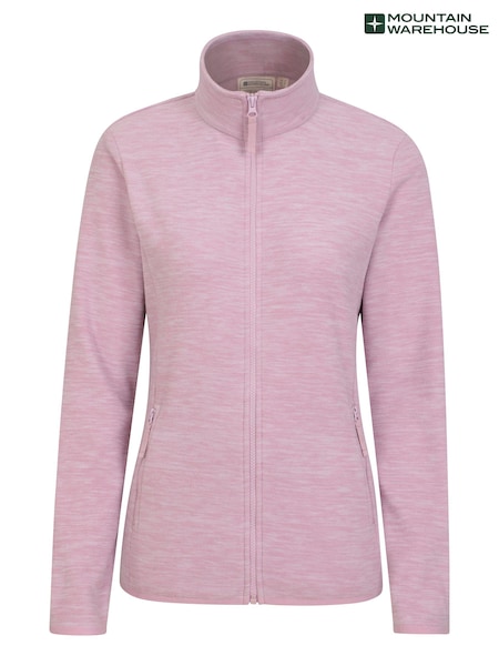 Mountain Warehouse Pink Womens Snowdon Melange II Full-Zip Fleece (E50952) | £29