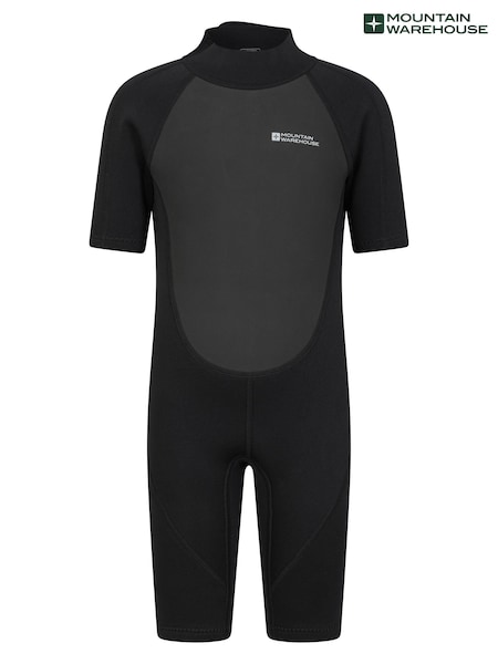 Mountain Warehouse Black Kids Shorty 2.5/2mm Wetsuit (E50981) | £32