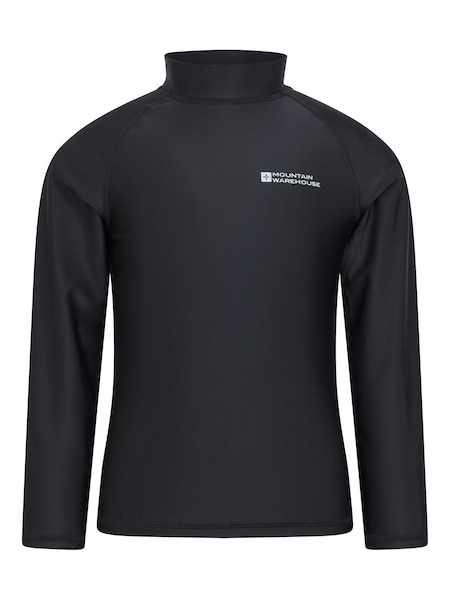 Mountain Warehouse Black Kids Long Sleeved Rash Vest (E50986) | £23