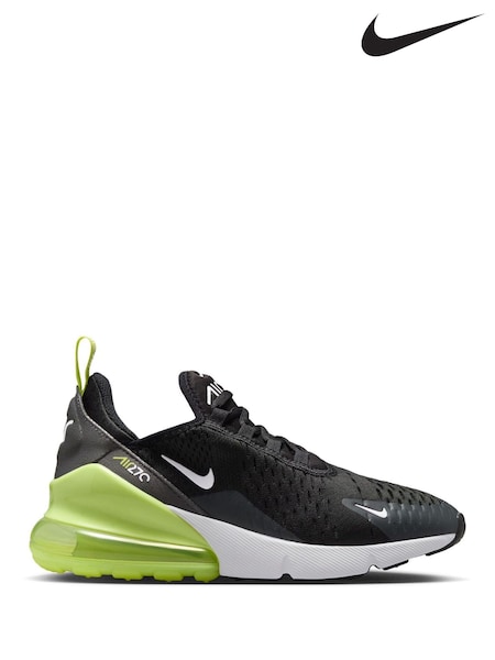 Nike Black Yellow Twist Youth Air Max 270 Trainers (E51228) | £90