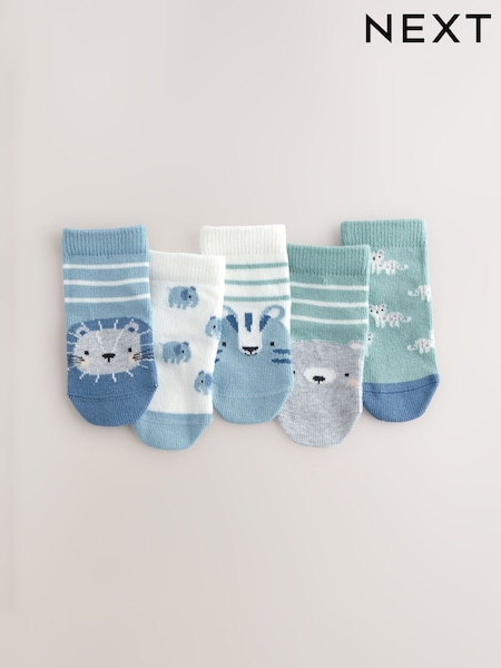 Blue character Baby Socks 5 Pack (0mths-2yrs) (E51347) | £6.50
