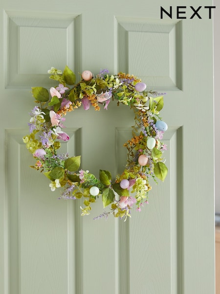 Multi Easter Egg Wreath (E51348) | £32