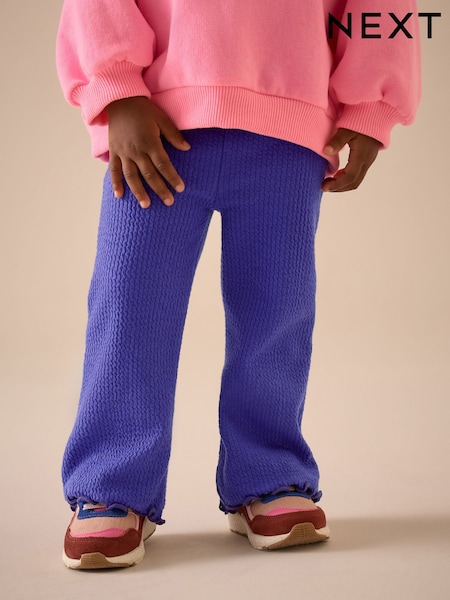 Purple Ribbed Textured Flare Leggings (3mths-7yrs) (E51649) | £6 - £8