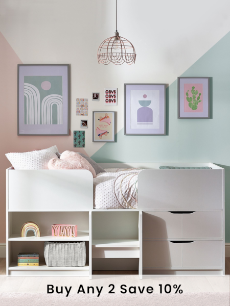 White Compton Kids Cabin Bed (E51841) | £510