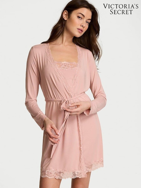 Victoria's Secret Pink Zinc Modal Lace Trim Robe (E51865) | £49