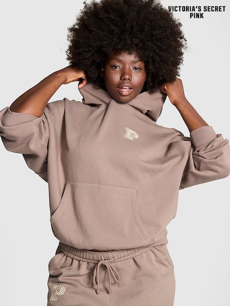 Victoria's Secret PINK Iced Coffee Brown Oversized Pullover Hoodie (E51871) | £45