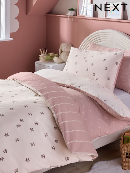 2 Pack Natural Hearts Duvet Cover and Pillowcase Set (E51967) | £28 - £42