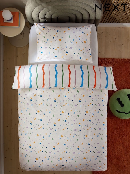 Bright Wiggle Duvet Cover and Pillowcase Set (E52000) | £16 - £22