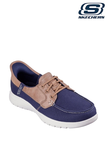Skechers Blue Standard Fit On the GO Flex Palmilla Boat Shoes (E52191) | £79