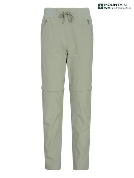 Mountain Warehouse Green Explorer Womens Short Length Zip-Off Trousers (E52267) | £48