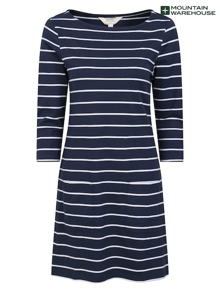 Mountain Warehouse Blue Womens Lily Pocket 100% Cotton Dress (E52268) | £40