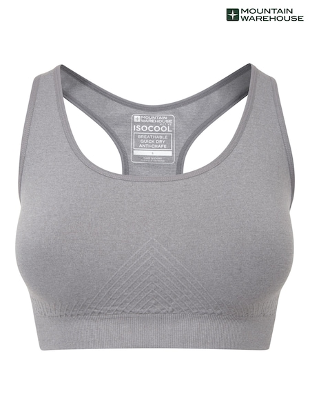 Mountain Warehouse Grey Womens Anti-chafe Seamless Sports Bra (E52270) | £20