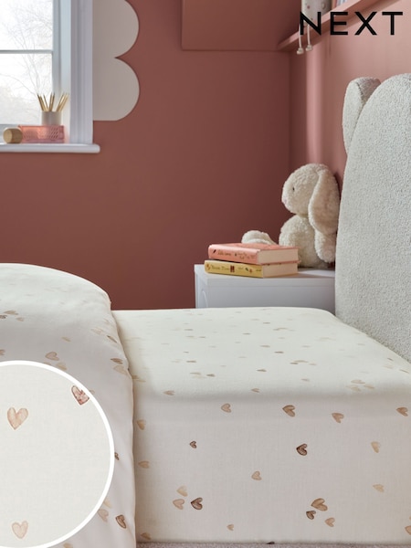 Hearts Printed Fitted Sheet (E52272) | £8 - £10