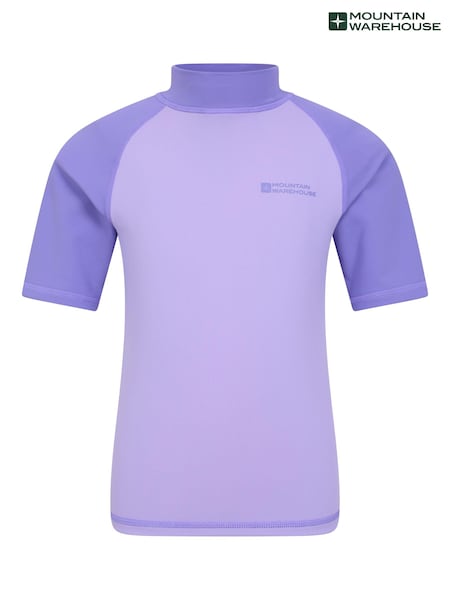 Mountain Warehouse Purple Kids Short Sleeved Rash Vest (E52326) | £17