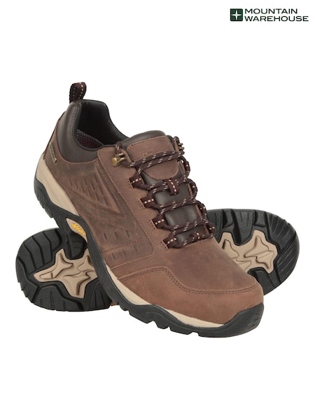 Mountain Warehouse Brown Pioneer II Mens Waterproof Extreme Leather Walking Shoes (E52332) | £128
