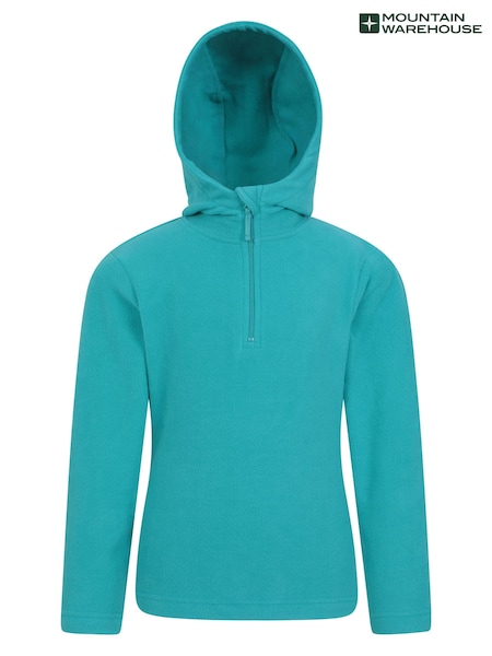 Mountain Warehouse Aqua Blue Kids Camber II Fleece Hoodie (E52348) | £17