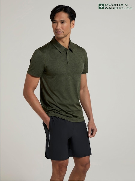 Mountain Warehouse Green Deuce IsoCool Mens Breathable UV Polo Shirt (E52355) | £22