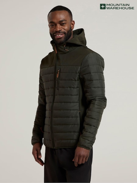 Mountain Warehouse Green Mens Turbine II Padded Softshell Coats (E52385) | £79