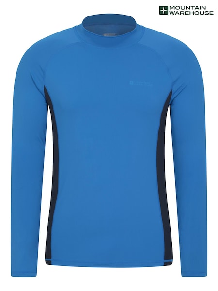 Mountain Warehouse Blue Mens Long Sleeve Rash Vest (E52395) | £29