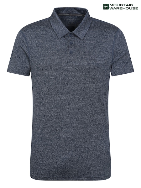 Mountain Warehouse Blue Mens Agra Stripe Polo Shirt (E52404) | £22