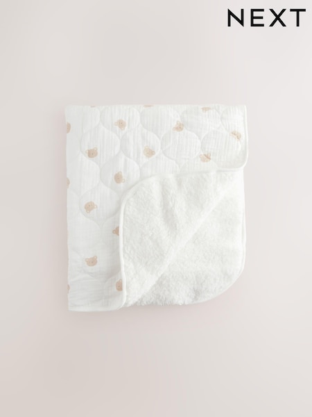 Bear Muslin Baby Fleece Blanket (E52892) | £16