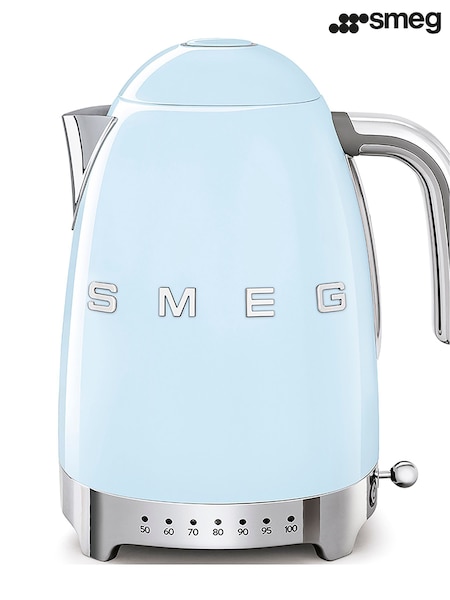 Smeg Pastel Blue Temperature Controlled Kettle 1.7 Litre (E53426) | £180