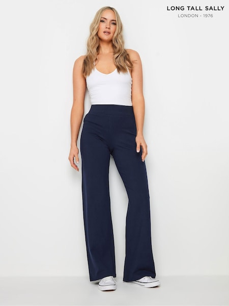 Long Tall Sally Blue Wide Leg Yoga Pants (E53508) | £32