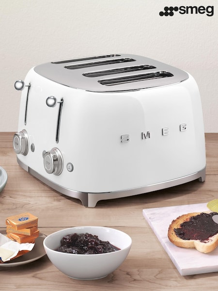 Smeg White 4 Slice Toaster (E53555) | £210