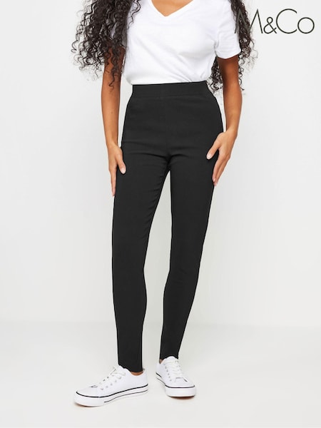 M&Co Black Skinny Bengaline Trousers (E53619) | £28