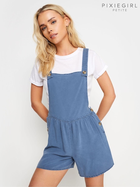 PixieGirl Petite Blue Short Dungarees (E53636) | £27