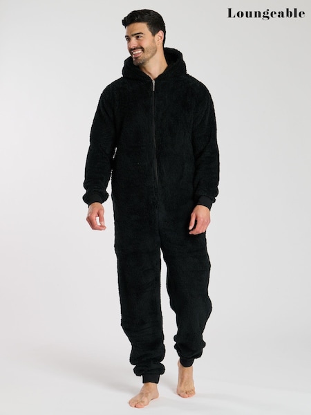 Loungeable Black Mens All-In-One (E53833) | £36