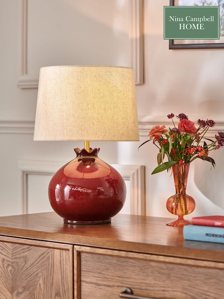 Nina Campbell Red Melograno Table Lamp (E53980) | £80