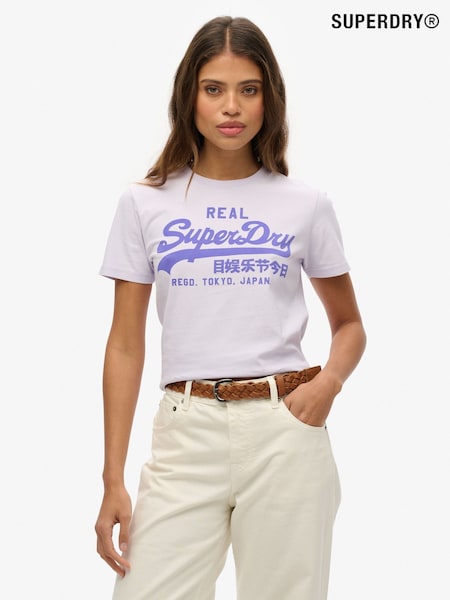 Superdry Purple VL Neon Slim Fit T-Shirt (E54004) | £27