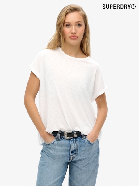 Superdry Optic White Studios Loose T-Shirt (E54044) | £20