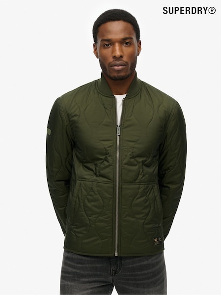 Superdry Olive Green Surplus Quilted Liner Jacket (E54047) | £80