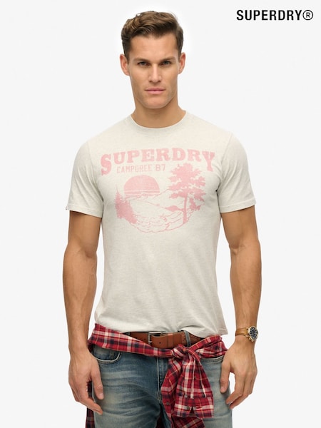 Superdry Grey Lo-Fi Outdoor Mono Relaxed T-Shirt (E54056) | £30