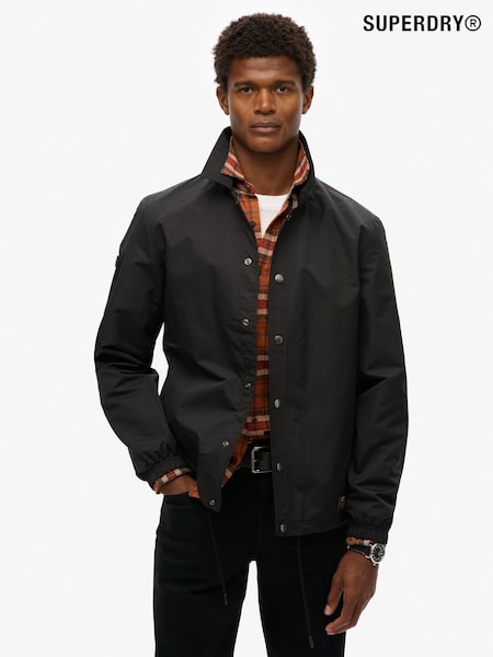 Superdry Black Surplus Otto Coach 100% Cotton Jacket (E54065) | £70