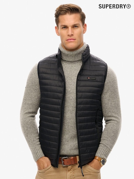 Superdry Jet Black Fuji Lite Slim Fit Gilet (E54073) | £75