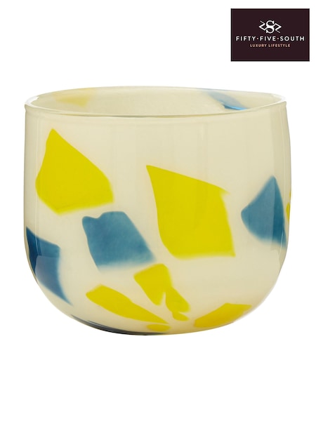 Fifty Five South Yellow Carra Glass Planter (E54164) | £45