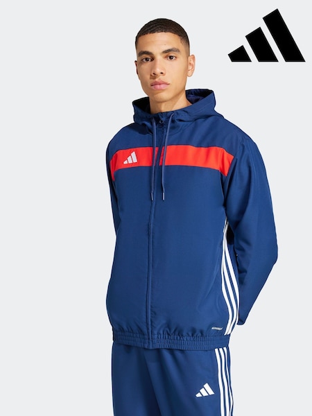 adidas Blue Tiro 25 Essentials Woven Hoodie (E54209) | £45