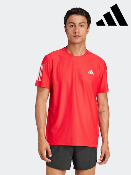 adidas Red Own the Run T-Shirt (E54553) | £28