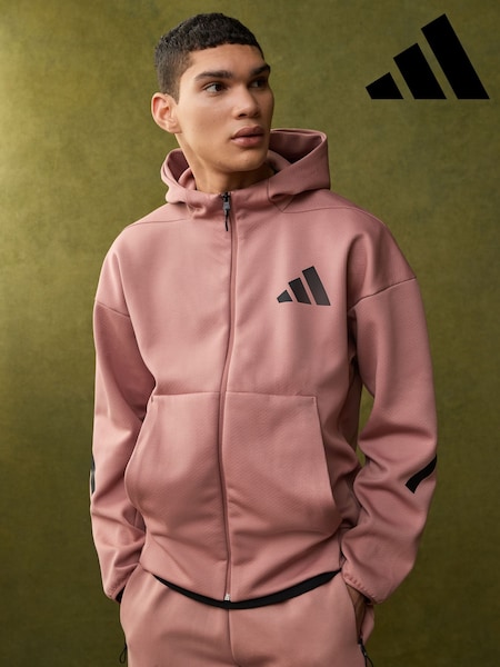 adidas Red Z.N.E Full Zip Hooded Track Jacket (E54676) | £85